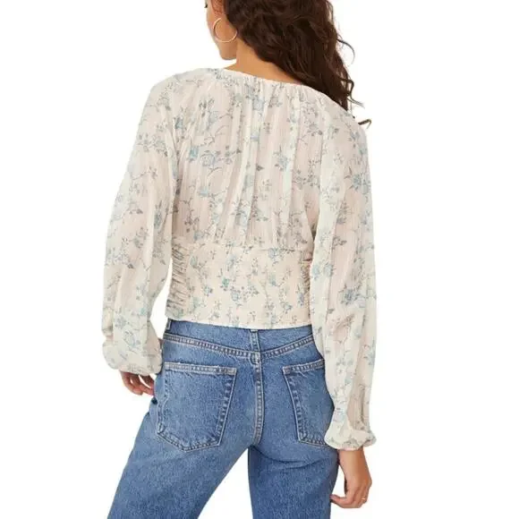 Free People Women's Final Rose Blouse In Vintage Combo Size XL - Picture 4 of 13